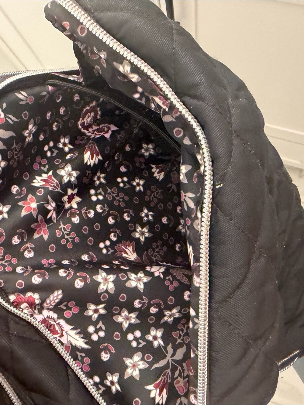 Quilted Black Vera Bradley diaper Backpack - Picture 8 of 12